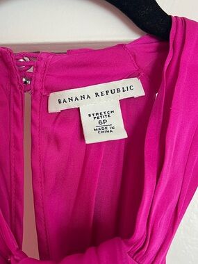 Banana Republic Vintage Silk Fuchsia Dress